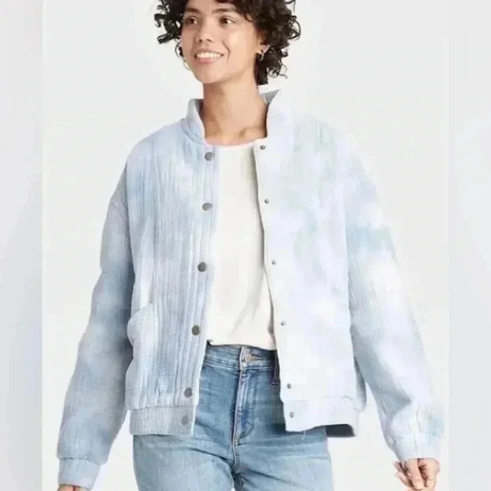 NWT Universal Thread Womens Blue Tie Dye Jacket‎